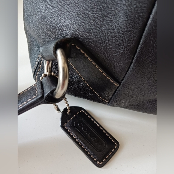 Coach Backpack Legacy 9368 Black Leather Drawstring Clasp Closure - Picture 6 of 13